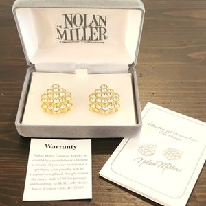 NIB Nolan Miller Cluster of Grandeur Earrings